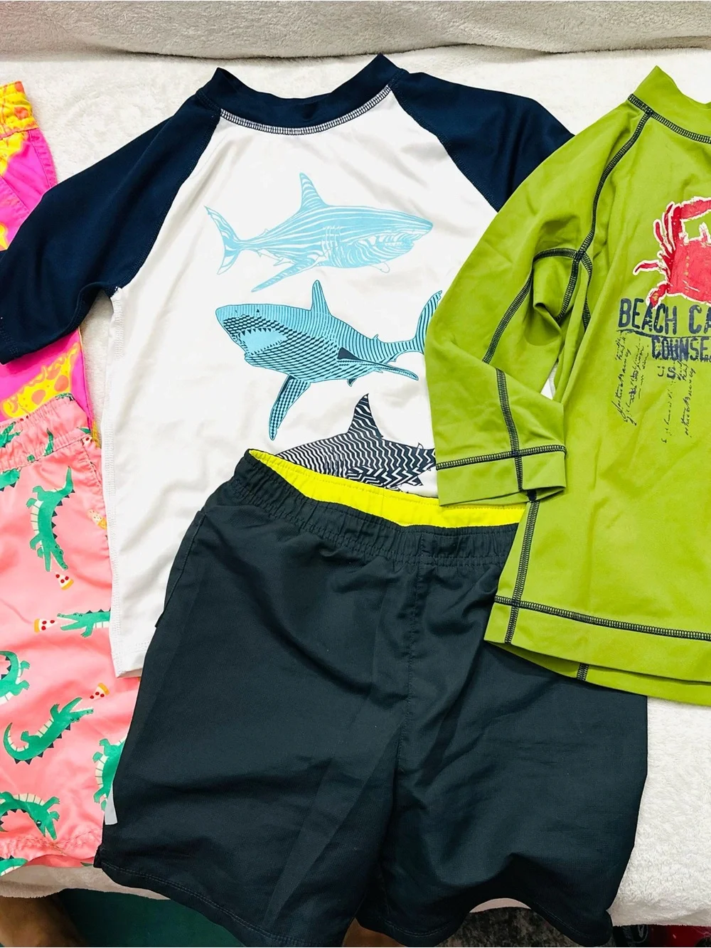 Set Swimming Shorts Swimsuit Boys Size 7/8 Years  Excellent Condition